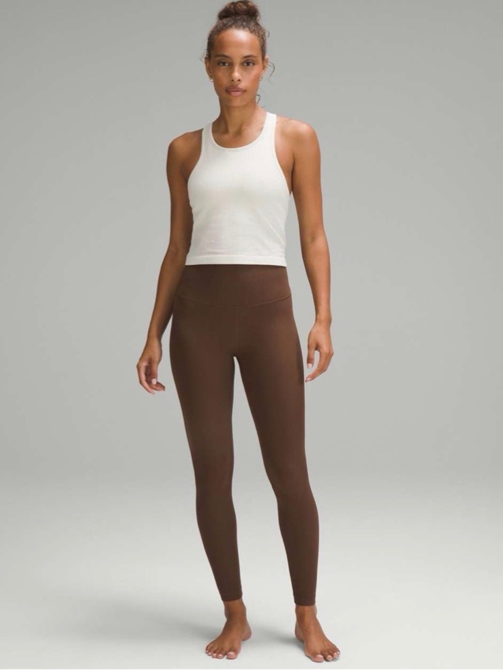Lululemon Align Ribbed High Rise 28” Java Brown Leggings Size 2 - Picture 5 of 12